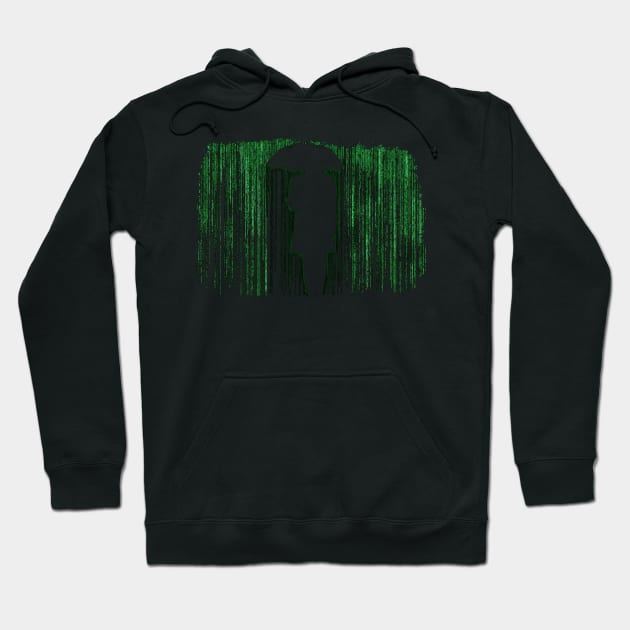 Raining Code Matrix Design Hoodie by HellwoodOutfitters